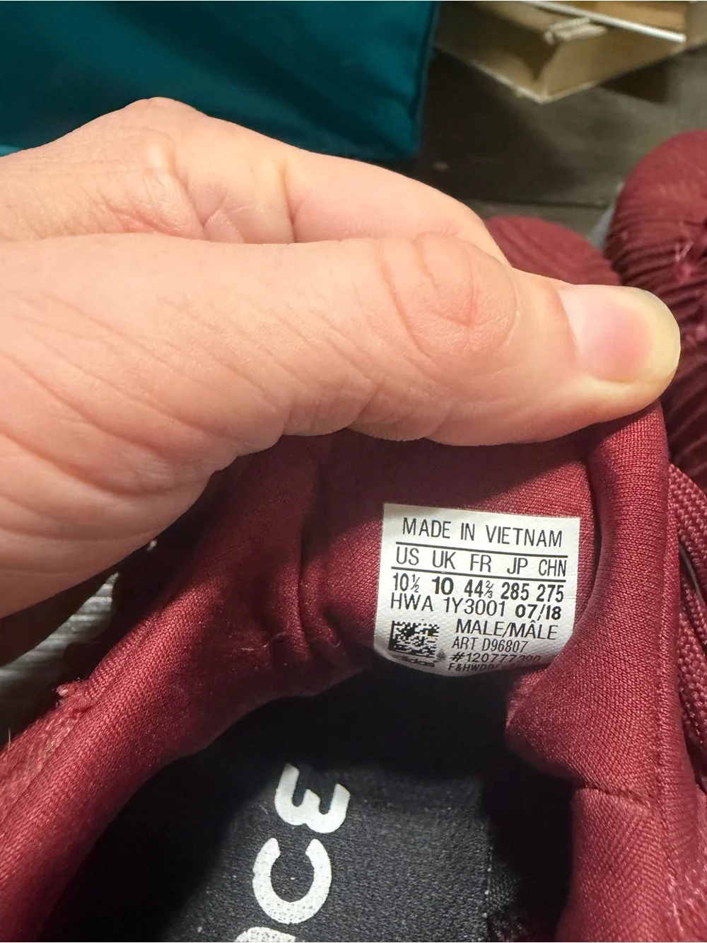 adidas Men's Burgundy Knit Training Sneakers